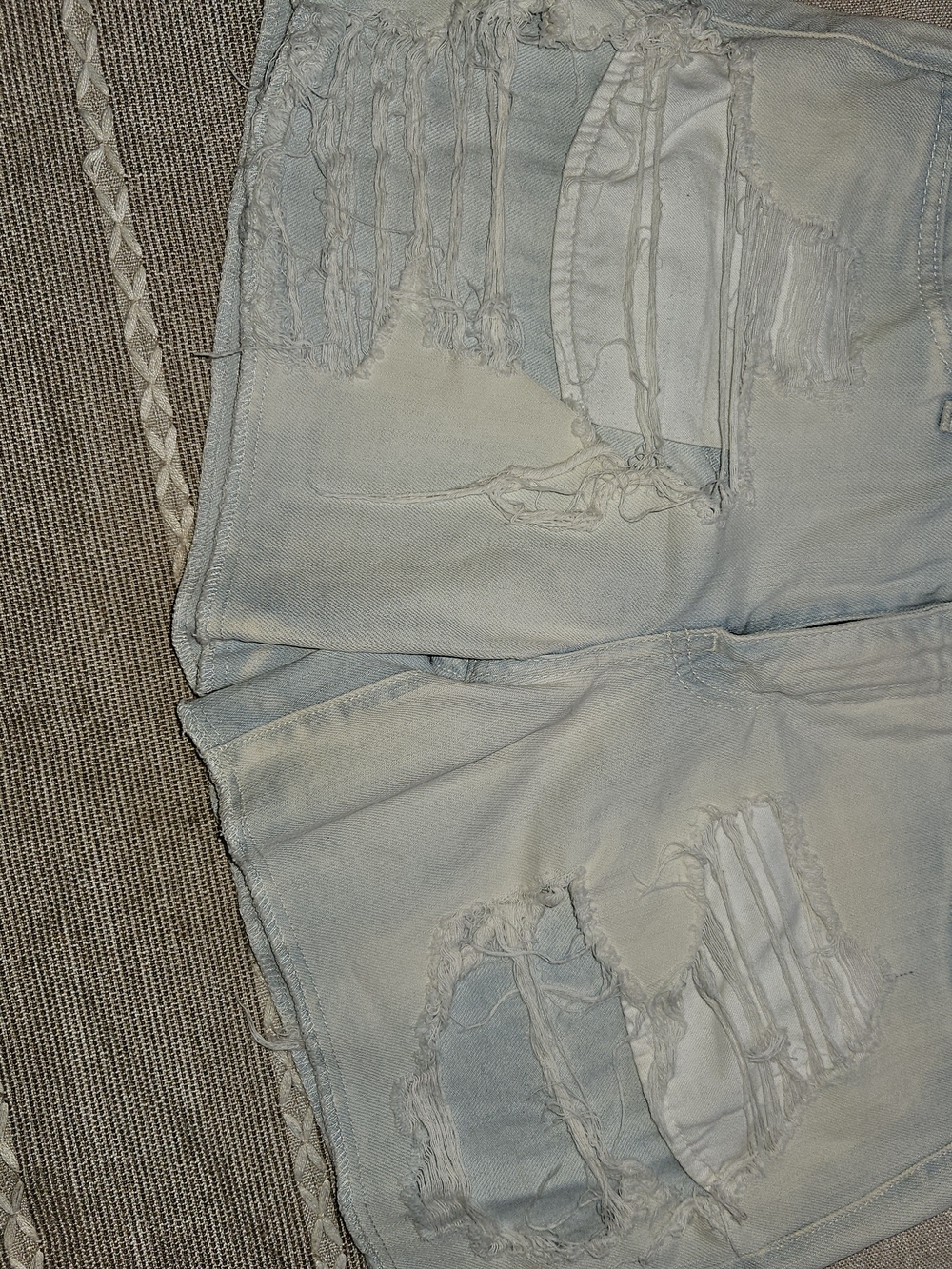 KanCan Light Blue Distressed Denim Shorts